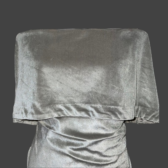 LIKELY Pretty Strapless Pewter Velvet Dress! NWT - Size 12 - Picture 4 of 6